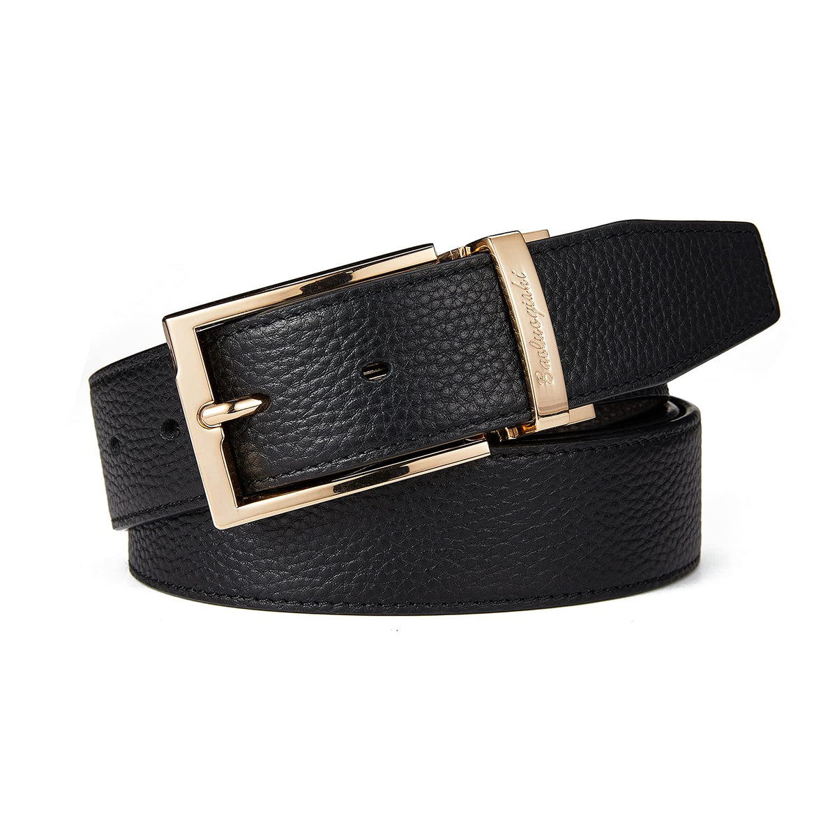 ARIMIA zinc alloy buckle close-up showing scratch-resistant finish