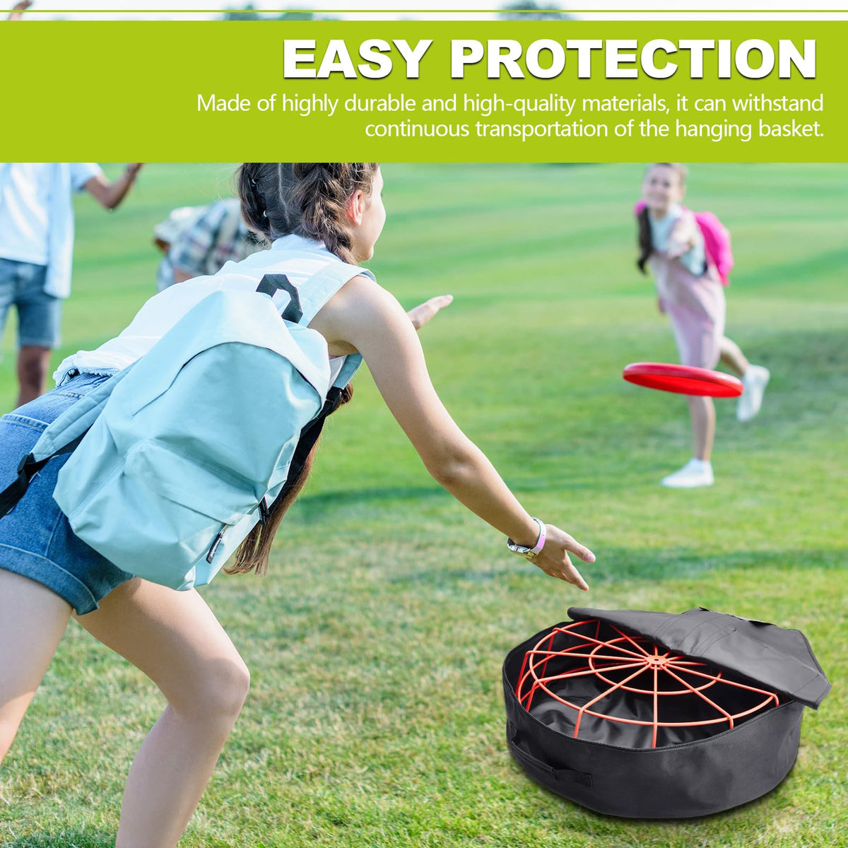 Arrowbash disc golf basket bag open-top emphasizes quick access to gear.