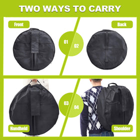 Arrowbash disc golf basket bag detailed pockets offer organized storage.