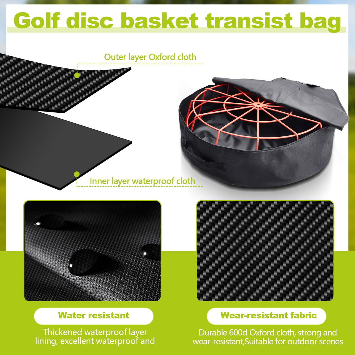 Arrowbash disc golf bag weighing under 1kg facilitates easy transport.
