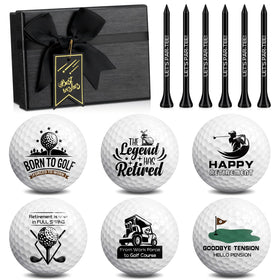 Arrowbash retirement golf balls 6-pack with tees in a gift box for gifting and celebration