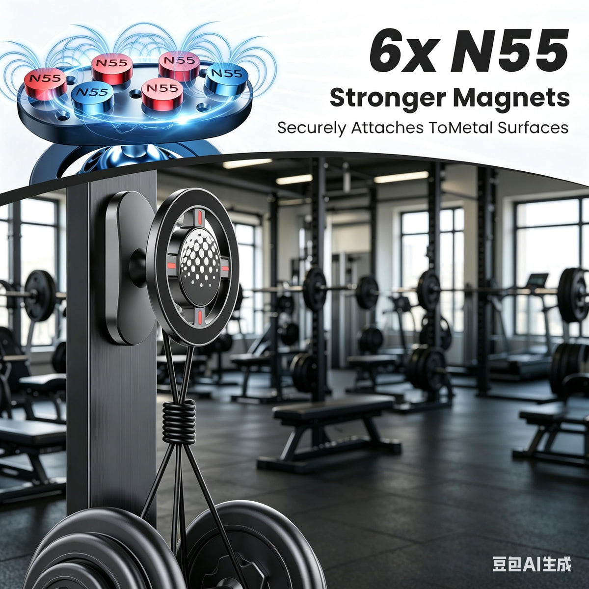 Arsatbs aluminum alloy construction withstands sweat and gym vibrations.
