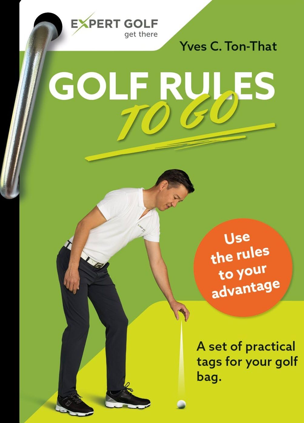 Artigo Golf Rules TO GO bag tag with waterproof rule cards for quick on-course reference