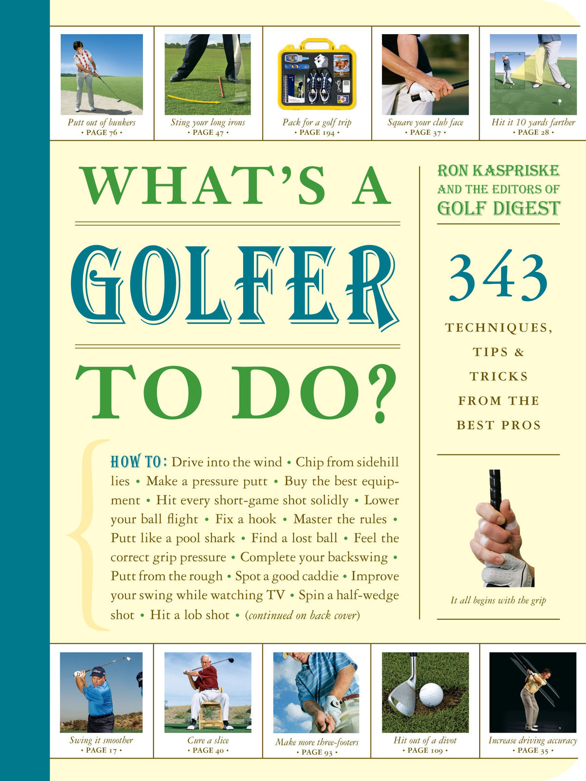 Artisan What is a Golfer to Do? book cover featuring top pro tips to improve your game