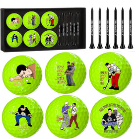 Artpreti 13-pcs funny golf balls gift set with tees for gifting and daily play