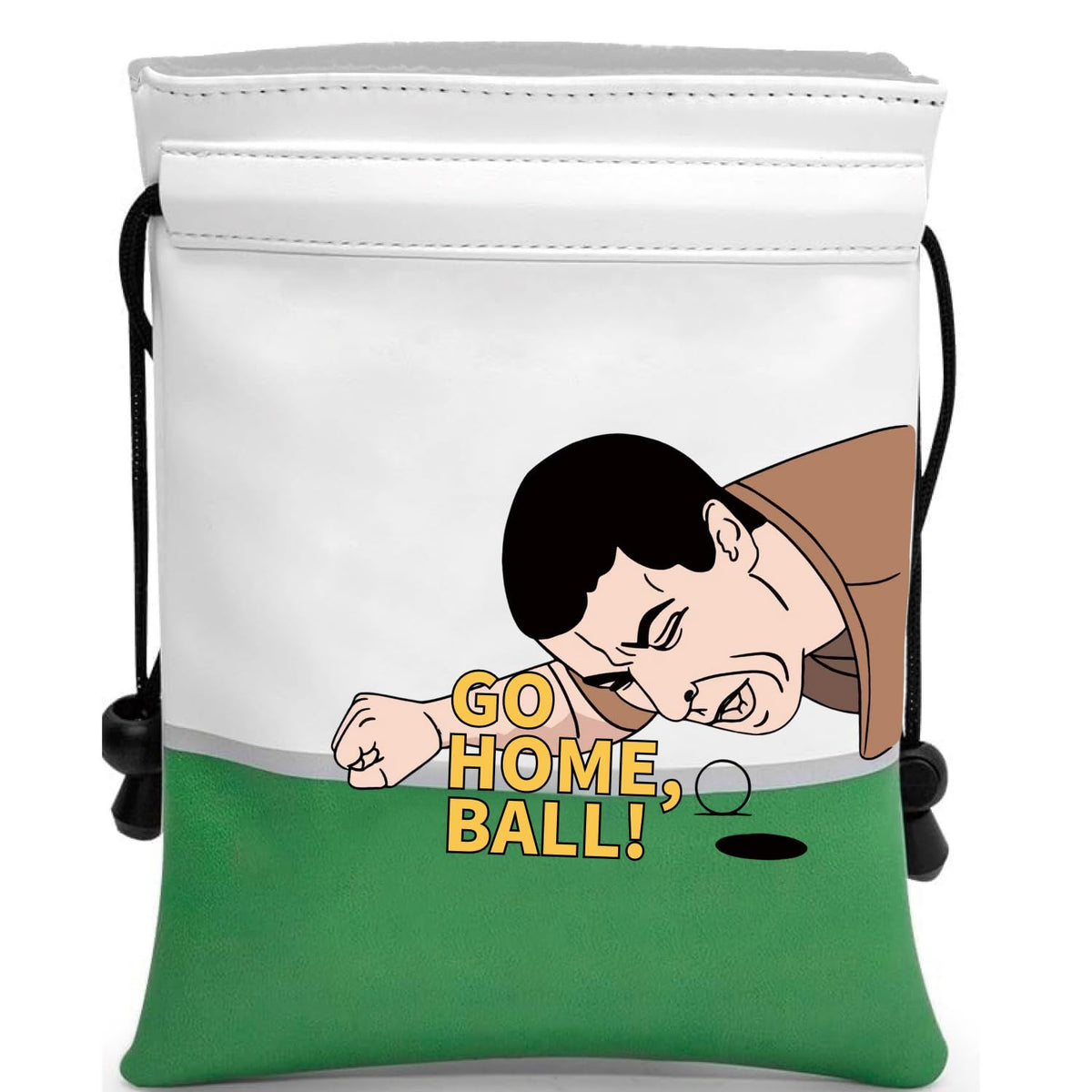 Artpreti Funny Golf Valuables Pouch with drawstring closure keeps items secure during play.