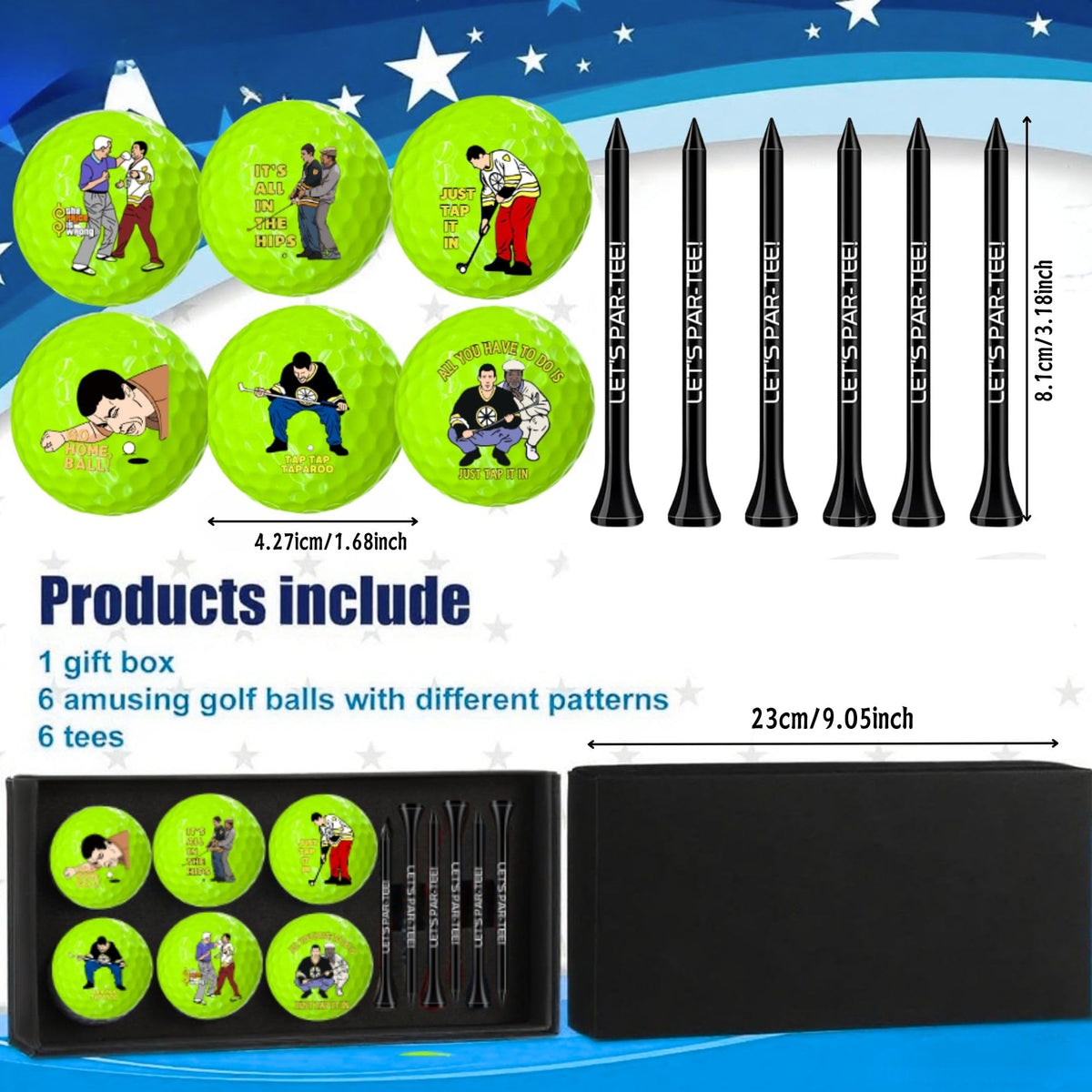 Artpreti funny-pattern golf balls add personality to rounds and celebrations