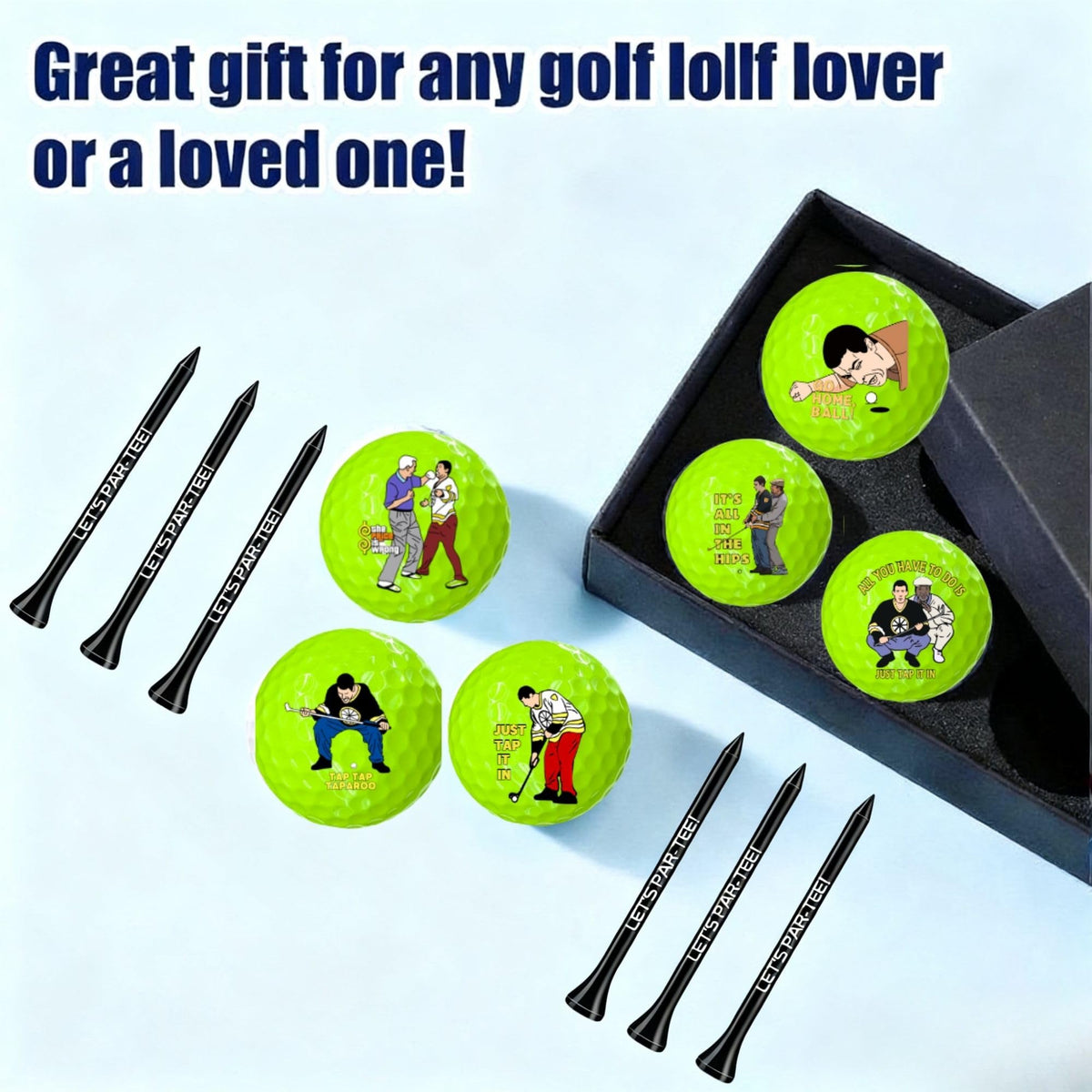 Artpreti golf balls with tees enhance visibility on course and gifting