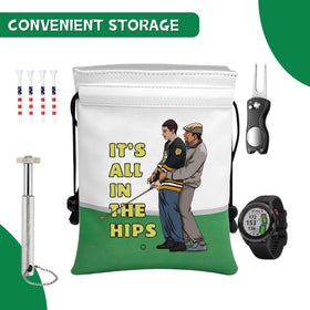 Artpreti golf tee bag with pockets demonstrates ample storage capacity.