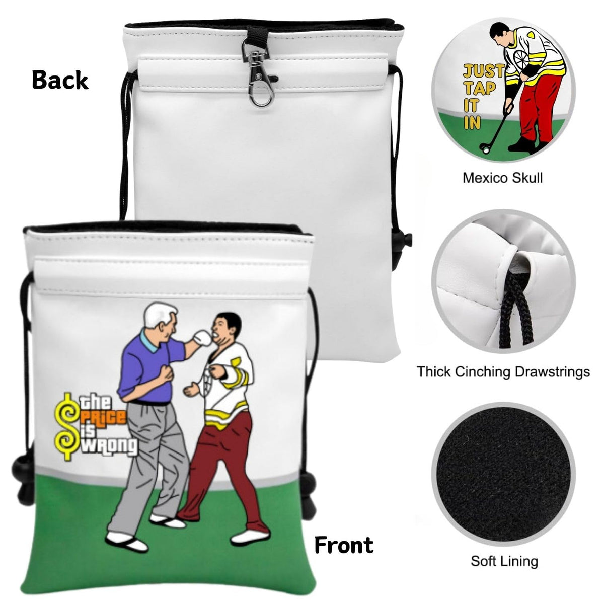 Artpreti Leather Golf Pouch features premium PU leather and sturdy stitching.