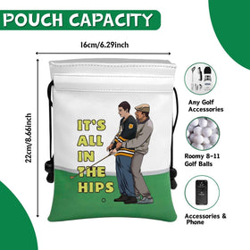 Artpreti PU leather golf pouch texture highlights durable, easy to clean material.