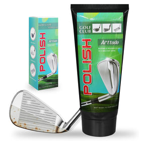 Arttodo golf club polish paste restores shine on steel and aluminum clubs.