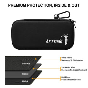 Arttodo Glove Case with detachable D‑ring for easy hanging on the bag.