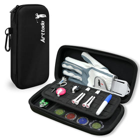 Arttodo Golf Glove Case with Glove Shaper preserves glove shape for longer sessions.