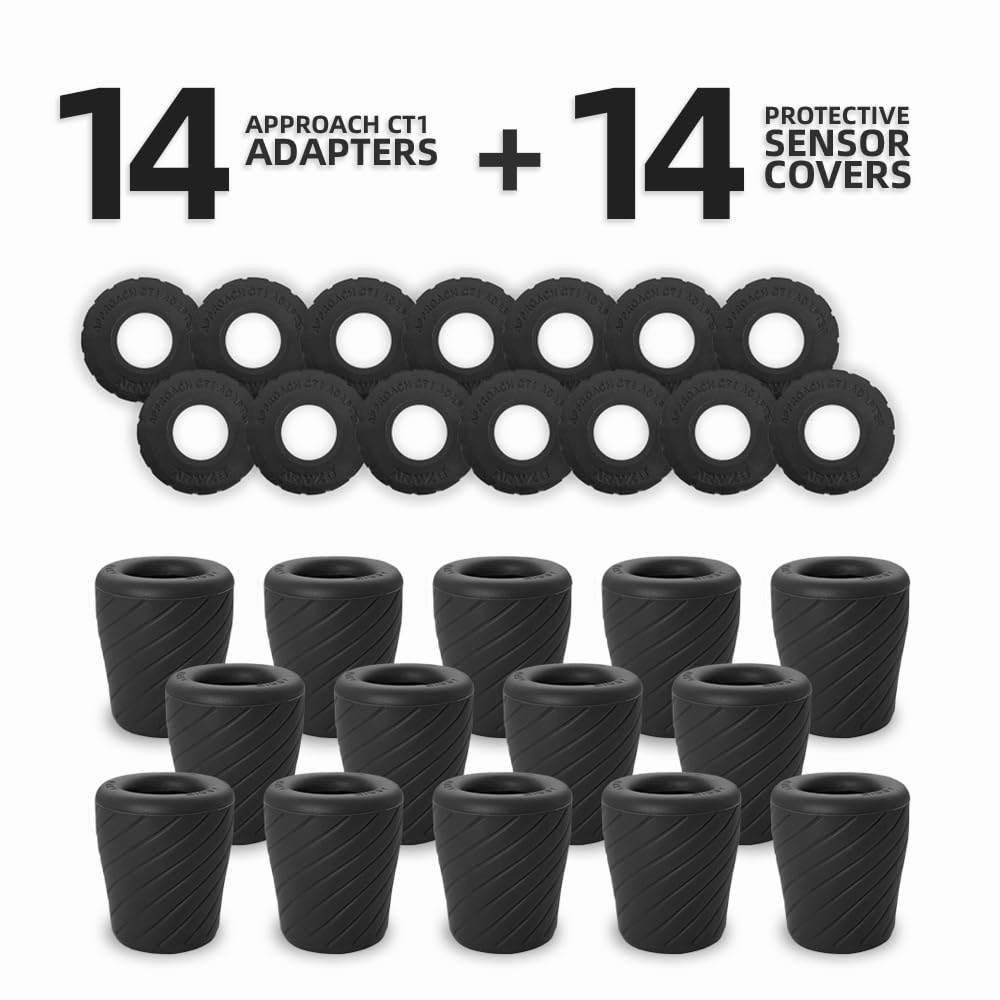 ARYZE CT1 adapters included for Garmin Approach CT1 sensors.