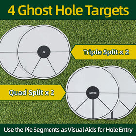 ARYZE Ghost Hole Putting Target suitable for indoor and outdoor practice.