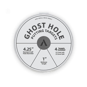 ARYZE Ghost Hole Putting Target white 4-pack for official-size practice on any surface.