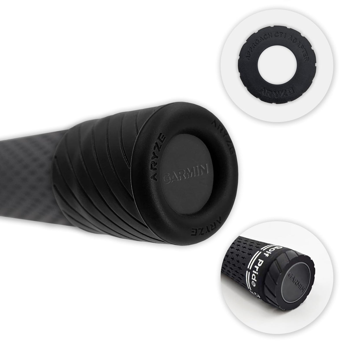 ARYZE golf sensor covers 14-pack with CT1 adapters for secure CT1 protection.