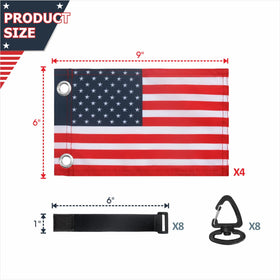 asdmm mounting-brackets flag usa 9x6 secure hold for parades and rides