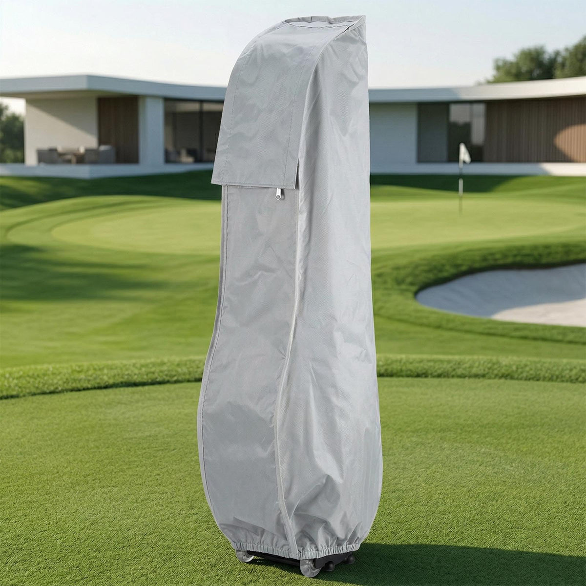 asdmm Golf Bag Rain Cover front view keeps clubs dry during rain