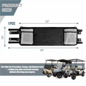 asdmm overhead storage bag holding jackets and snacks within reach