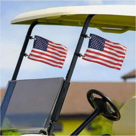 asdmm golf cart flag usa 9x6 four-pack mounted for outdoor pride