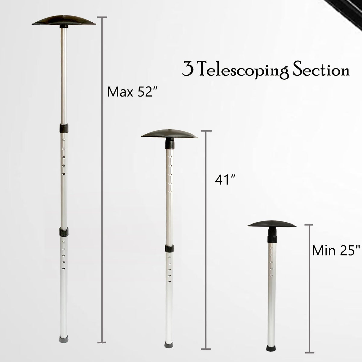 ASDMM Golf Travel Bag Support Rod collapsed, stores compactly for easy transport.