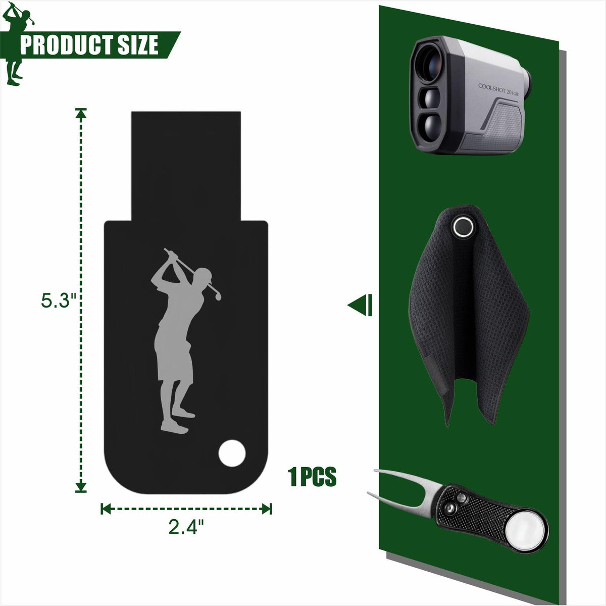 asdmm Magnetic Golf Bag Landing Pad rangefinder clip keeps rangefinders secure while moving