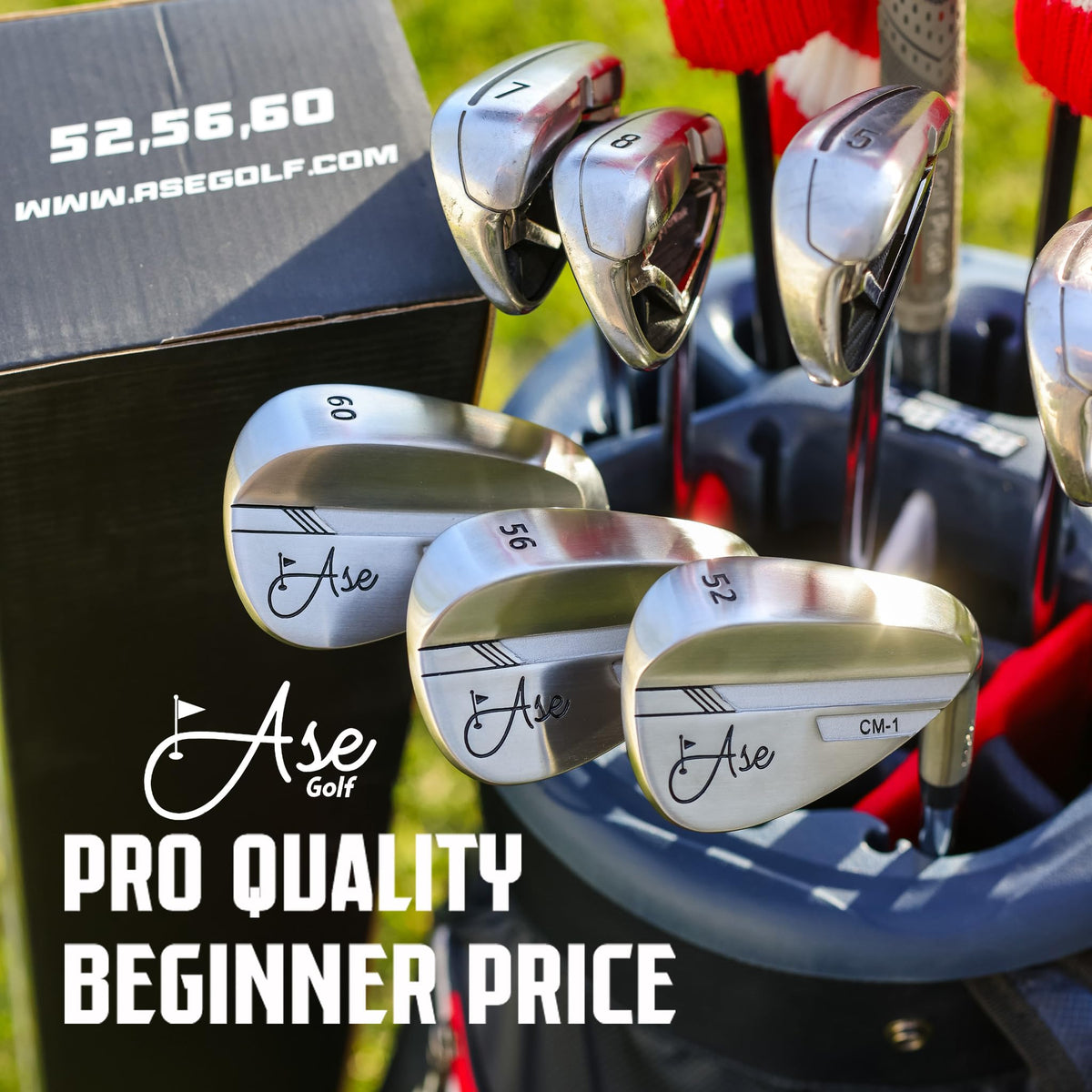 Ase Golf CM-1 wedge with CNC-milled face detail for consistent spin