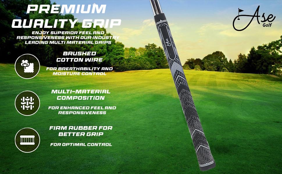 Ase Golf CM-1 wedge featuring an upgraded grip for comfortable swings.