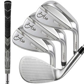 Ase Golf Premium CM-1 wedge face with CNC-milled grooves for increased spin