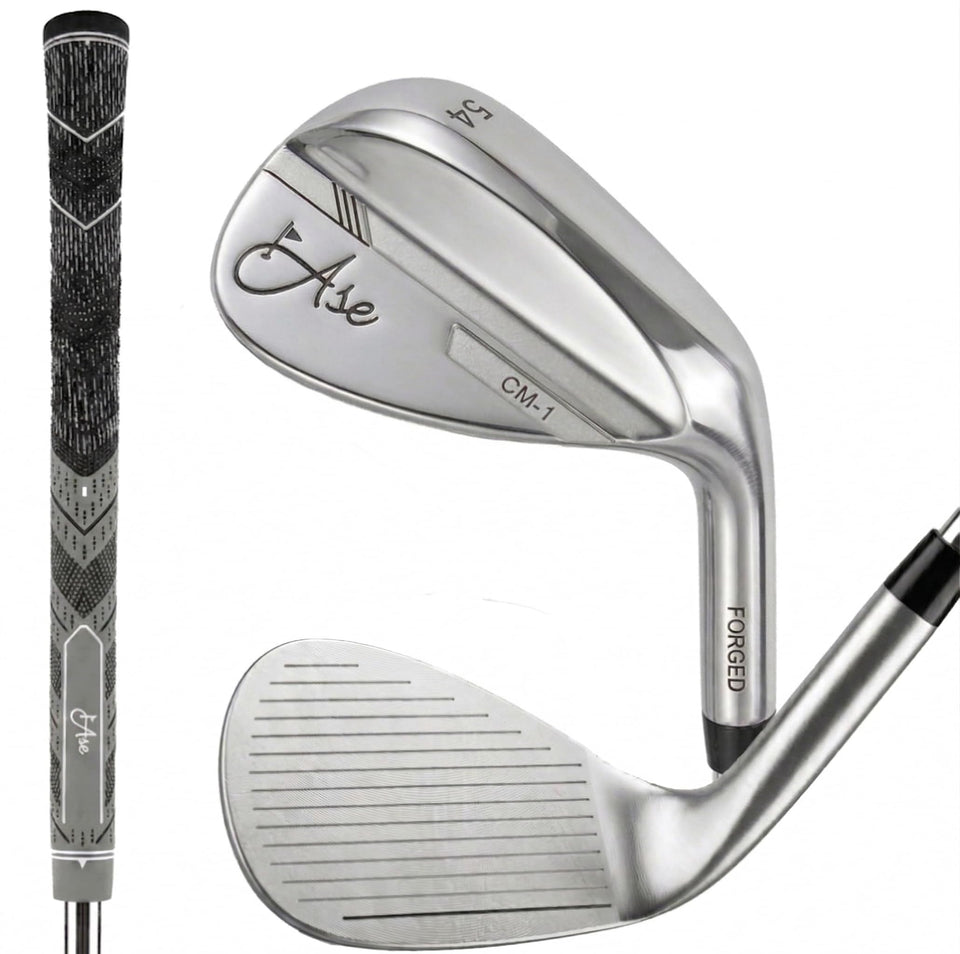Ase Golf Premium CM-1 wedge face with micro milled grooves for maximum spin control