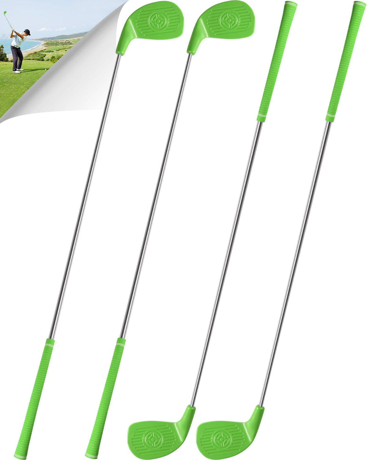 ASONA backyard golf set with four clubs for outdoor family fun.
