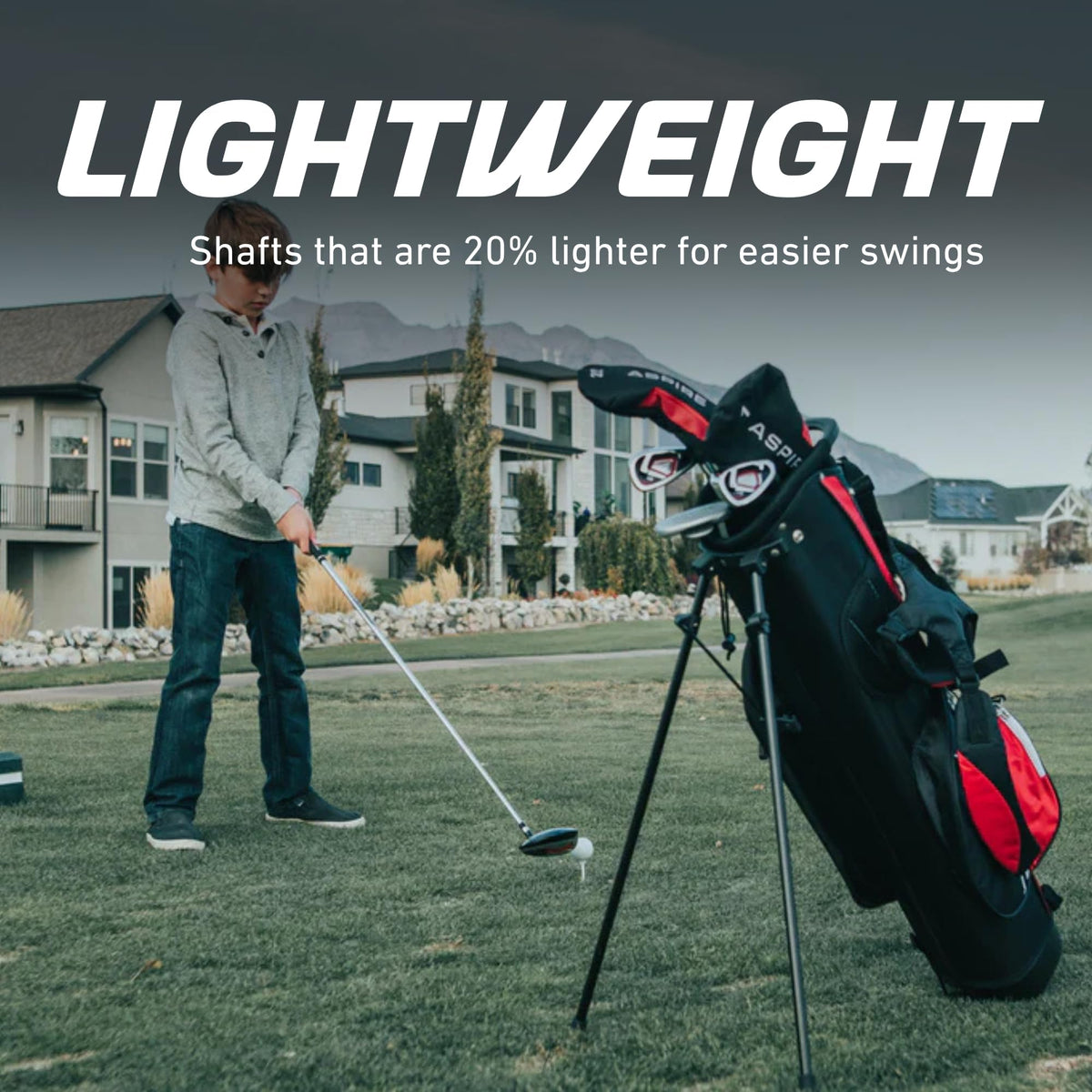 ASPIRE Junior Plus aircraft-grade aluminum irons maximize forgiveness on off center hits