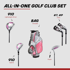 Deluxe top divider inside the Aspire Junior Plus bag for quick club access.