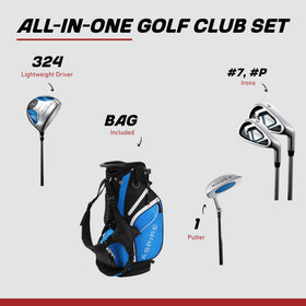ASPIRE Junior Plus graphite shafts with progressive flex meet young swing speeds