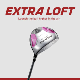 ASPIRE Junior Plus oversized clubheads enhance forgiveness on mid-range shots.