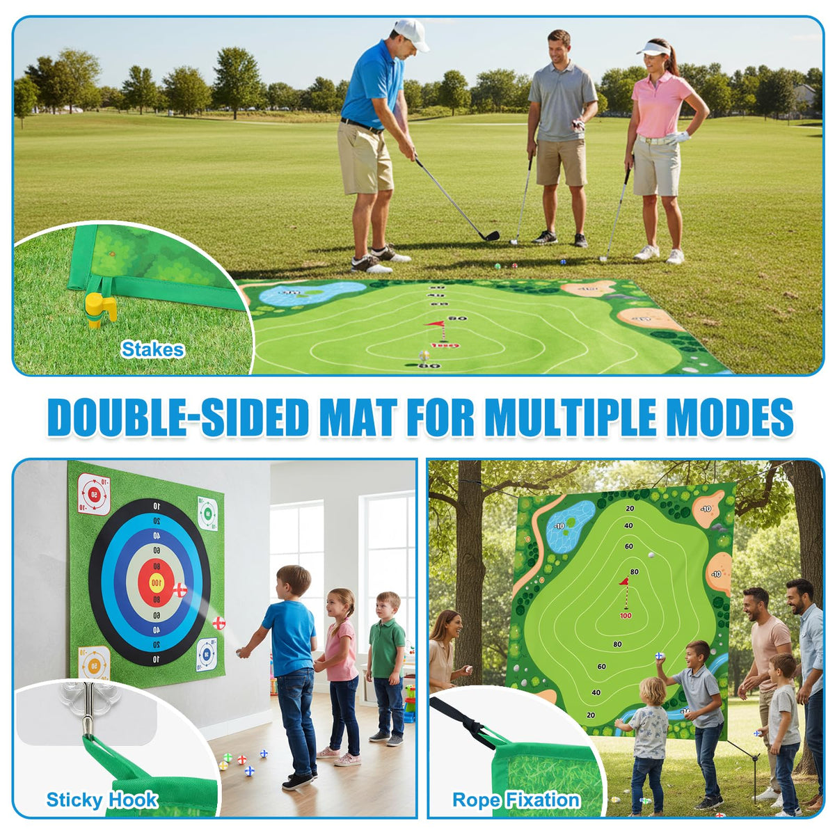 ASTRAEA Golf Chipping Game clubs assembled show adjustable length for all ages.