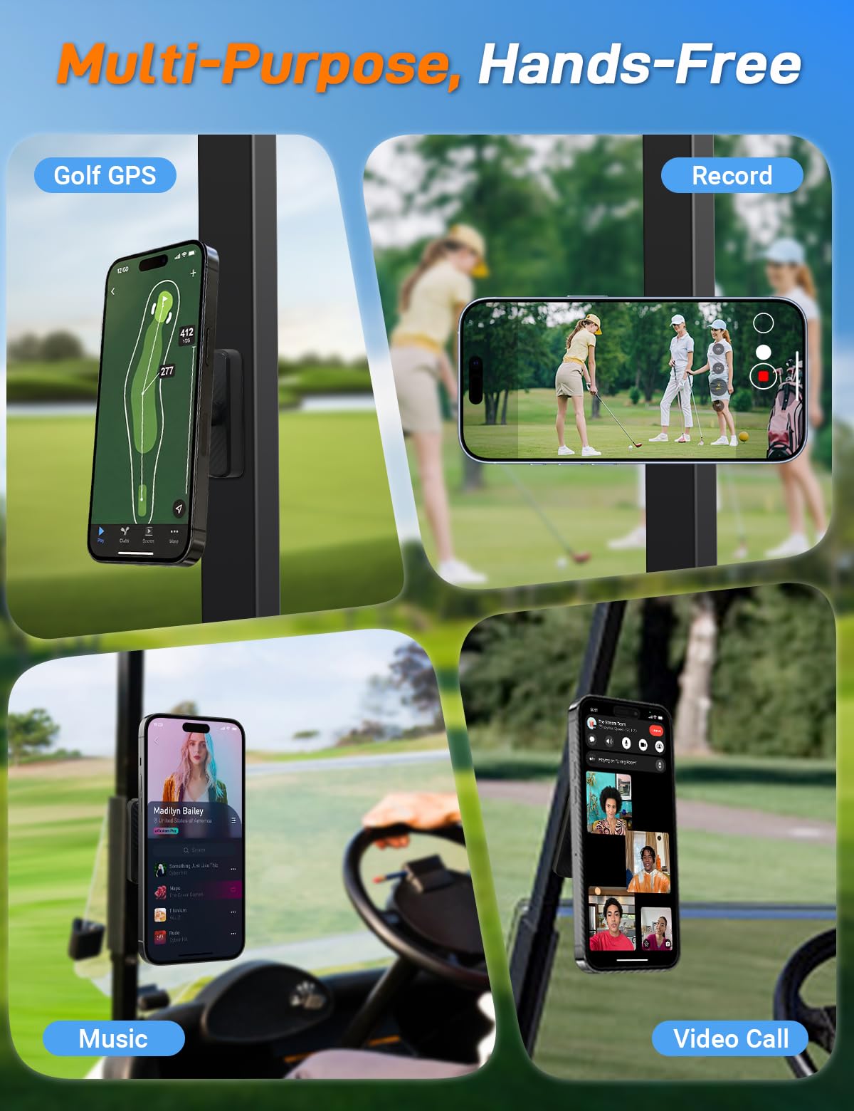 Aswitye golf cart mount makes a practical gift for golf lovers.