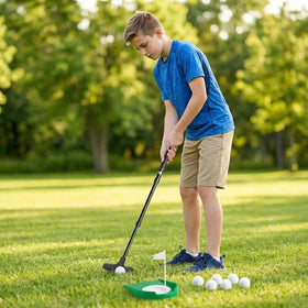 Asyxstar golf kids putter with bullseye grip for stable handling