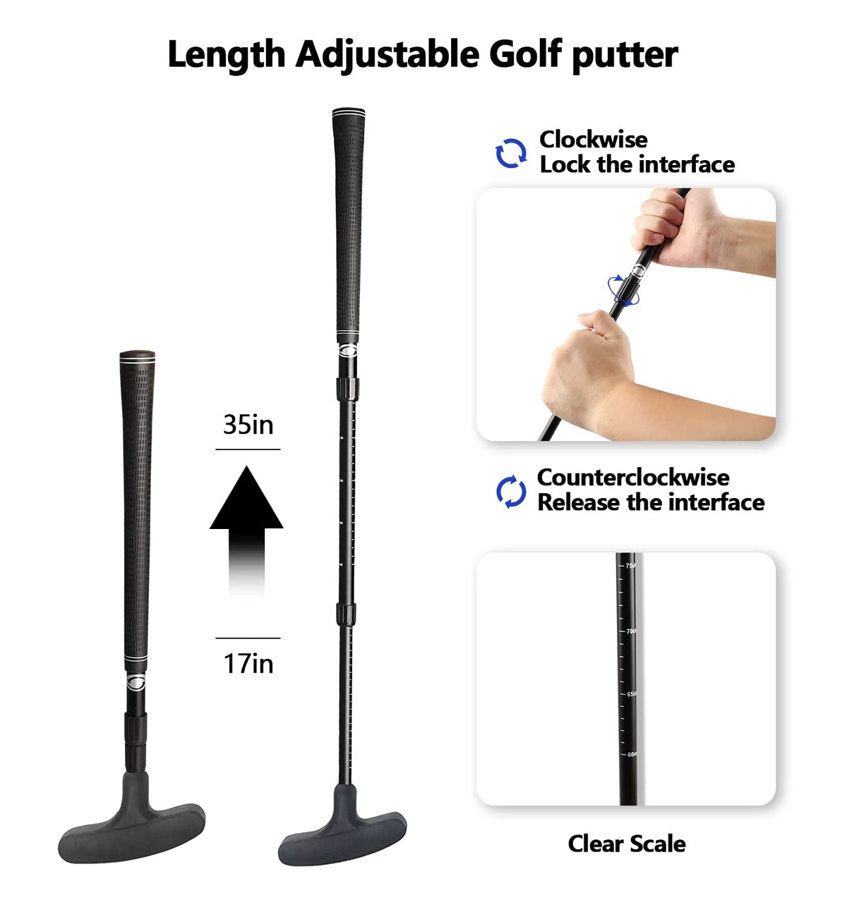 Asyxstar golf kids putter silicone wrap head protects during practice.