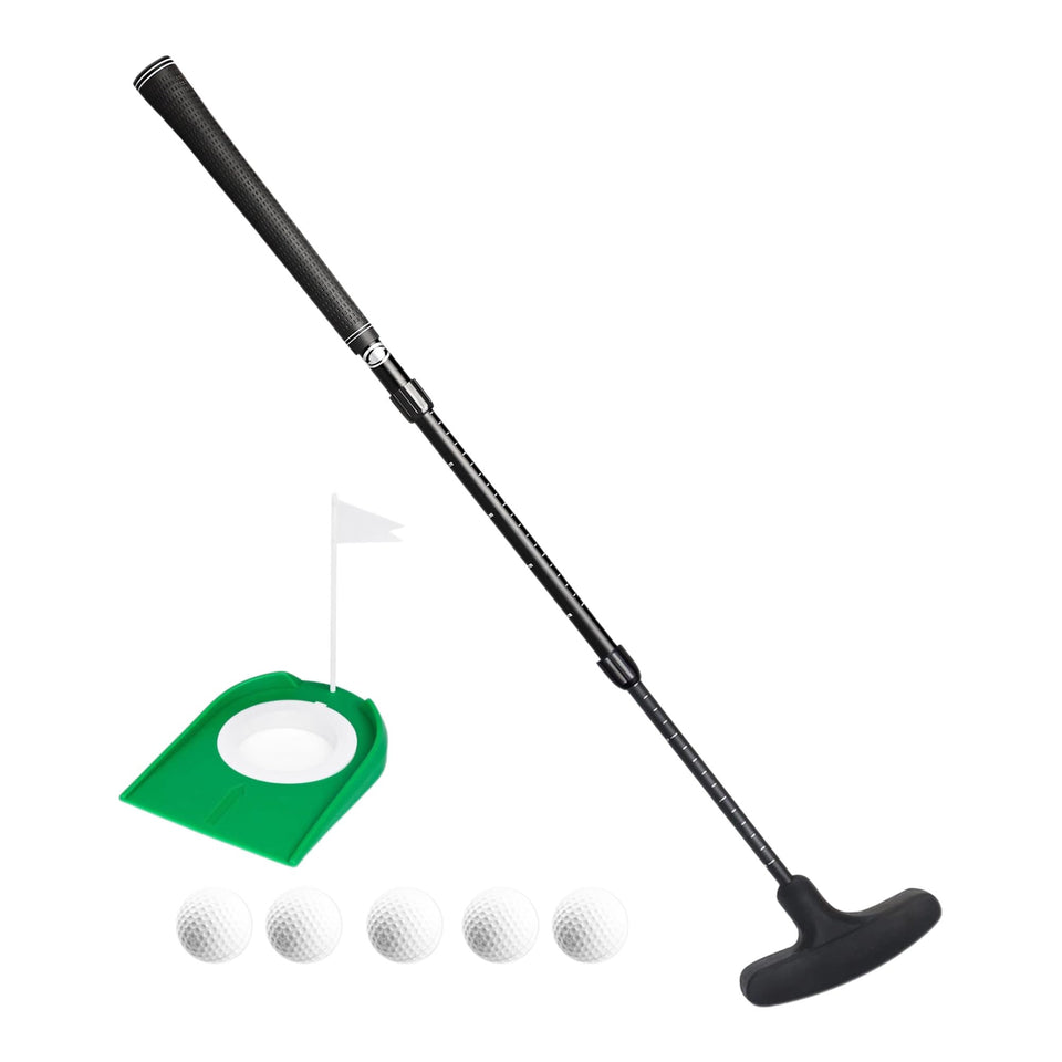 Asyxstar golf kids putter two-way head enables versatile play for beginners.