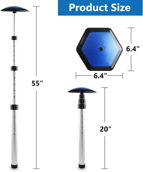 Asyxstar Golf Travel Bag Support Pole in use securing clubs in travel bag