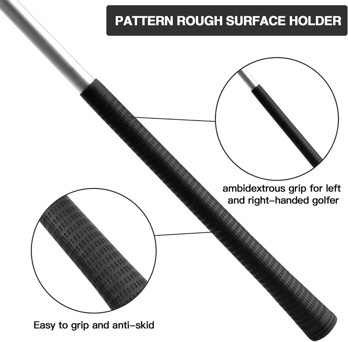 Asyxstar lightweight aluminum shaft and non-slip grip enable steady putts.