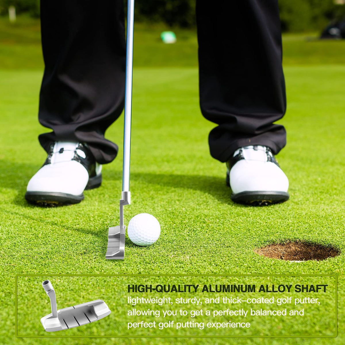 Asyxstar portable four-piece design fits easily in a golf bag.