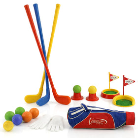 Atlasonix toddler golf set bag view, convenient storage for kid-friendly golf gear during outdoor play.