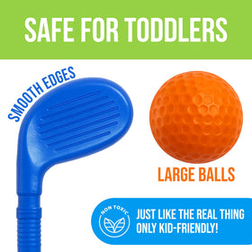Atlasonix toddler golf set holes, two mini holes for tabletop or lawn play.