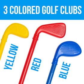Atlasonix toddler golf set safe design, rounded edges and kid-friendly materials for safety.