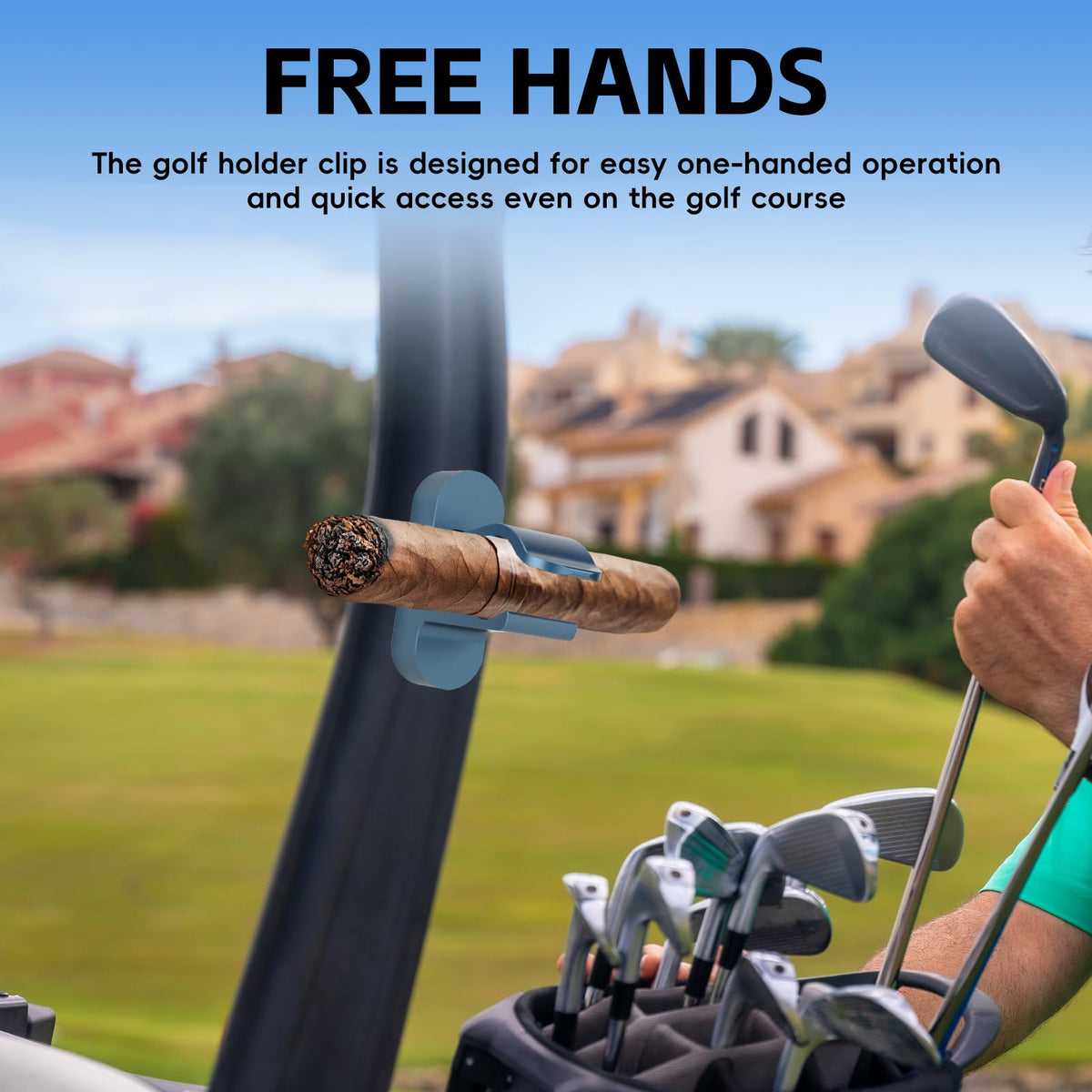 Atokrtact aluminum stand golf holder offers durable support during rounds