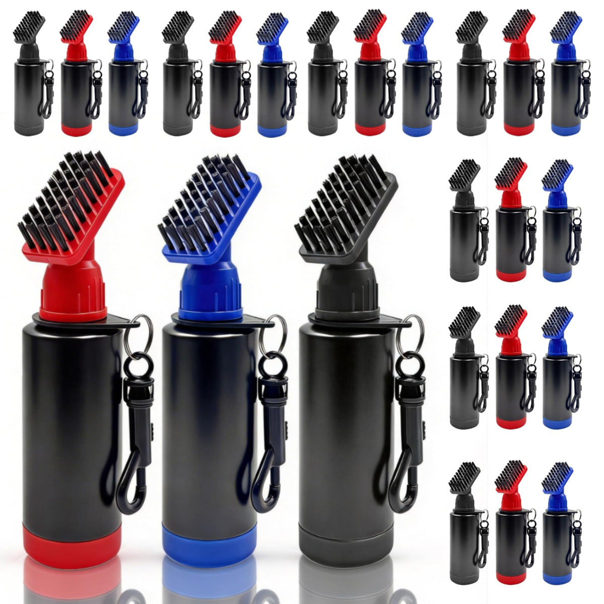 ATQIK golf brush with water bottle cleans grooves for better shots